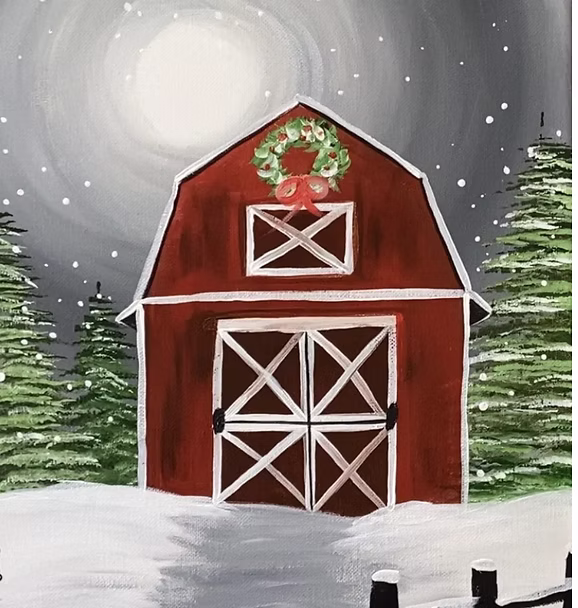 Snowy Barn